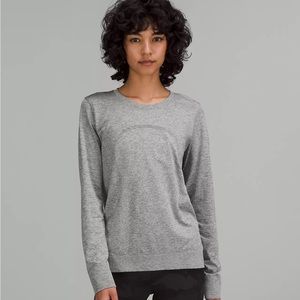LuLu Lemon Swiftly Relaxed Long Sleeve Shirt, Size 4, Gray